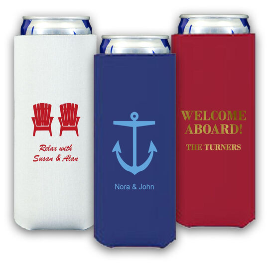 Design Your Own Nautical Theme Collapsible Slim Koozies